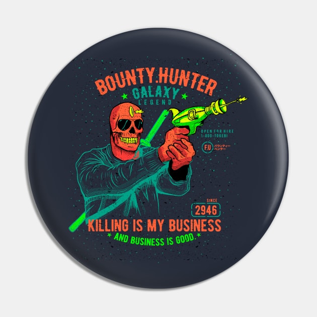 Tokebi's Bounty Hunter Skull Pin by TOKEBI