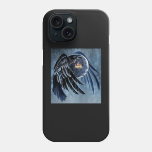 Moon Raven woman Phone Case