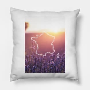 France Country Map | Luminous Landscapes Pillow