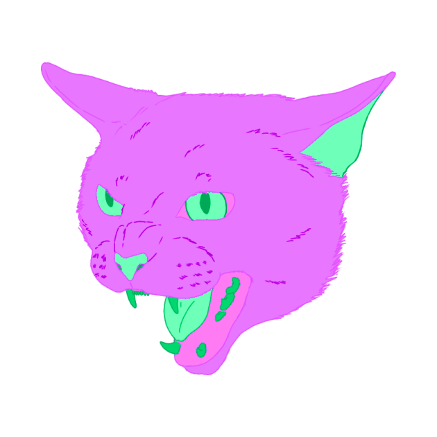 Vaporwave Cat - Grape Juice by Basicallyimbored