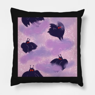 pastel mothman pattern Pillow