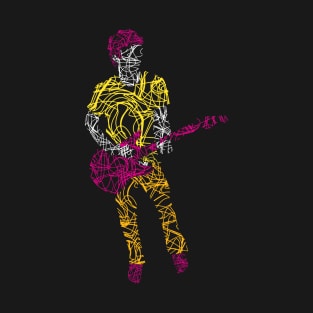 Guitarist Modern Style Design T-Shirt