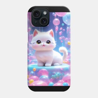Cute Kawaii cat with balloons Phone Case