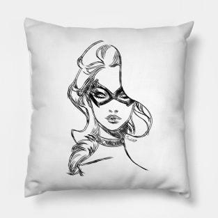 Sketch of Felicia hardy Pillow