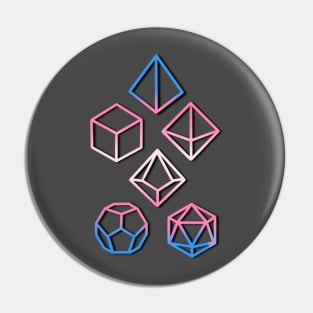 Trans Pride Geometric Dice Pin