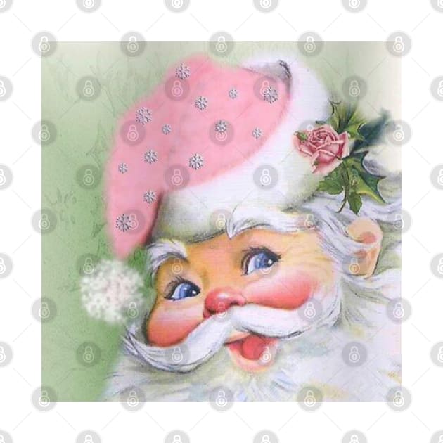 retro vintage pink santa claus by Fanu2612