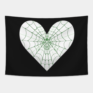 Spider Web Heart V14 Tapestry