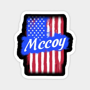 American Flag Mccoy Family Gift For Men Women, Surname Last Name Magnet