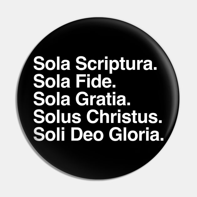 The Five Solas of the Reformation Pin by C E Richards