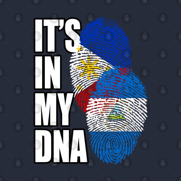 Nicaraguan And Filipino DNA Mix Flag Heritage Gift by Just Rep It!!