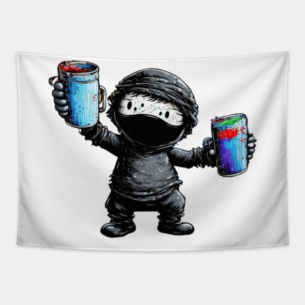 Ninja Kidz, Ask Me About My Ninja Disguise Tapestry by LetsGetInspired