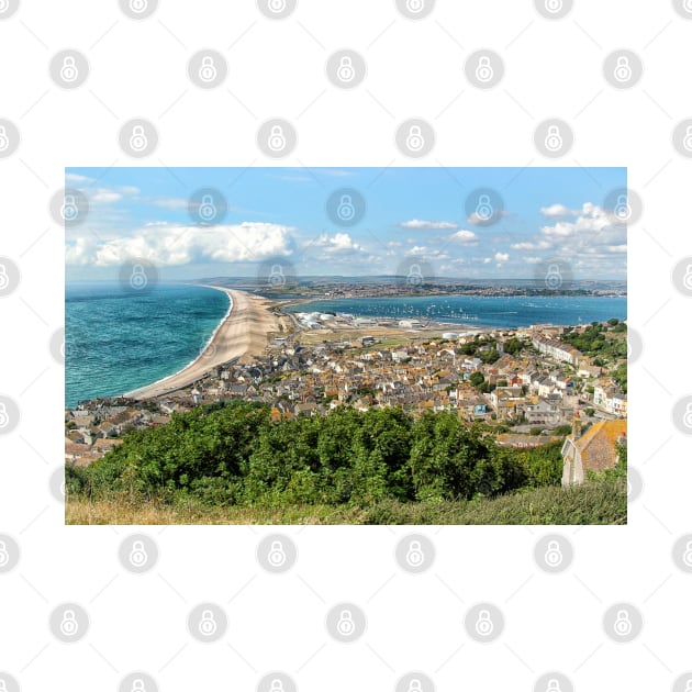 Chesil Beach, Dorset.  British coast landscape, seascape. by BarbaraGlebska