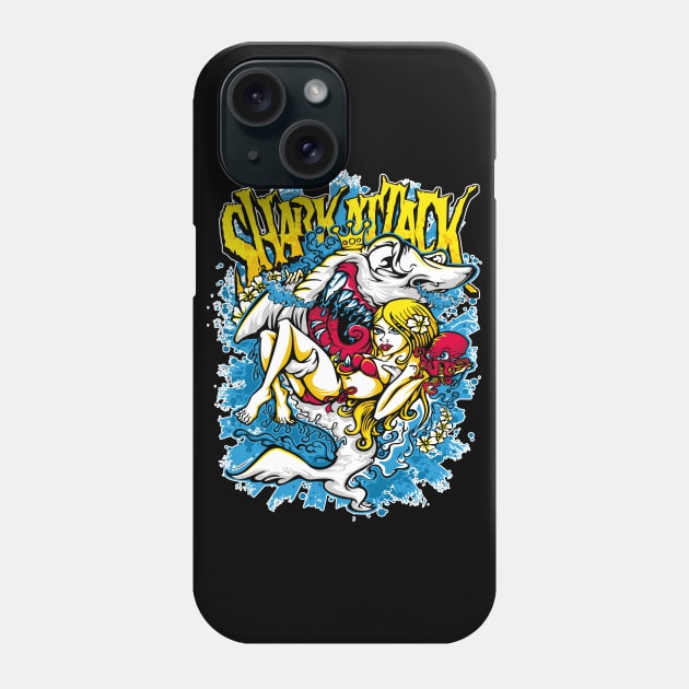 Shark Attack Phone Case by Dojaja