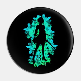 Green Flowers - 2B Pin