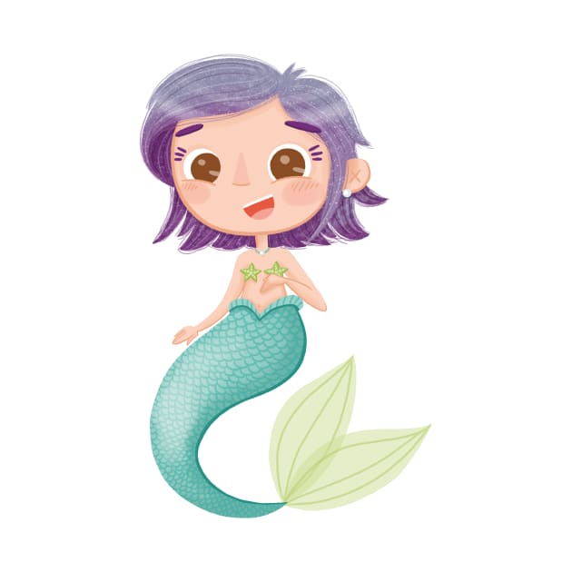 Purple Mermaid by AnaFonseca