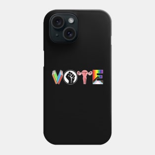 Vote Books Fist Ovaries LGTBQ Phone Case