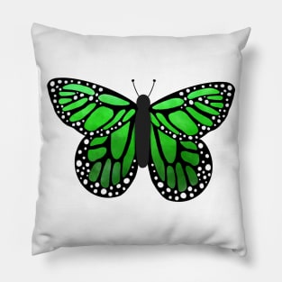 Green butterfly Pillow