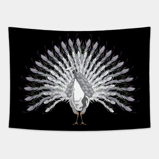 White Peacock Tapestry