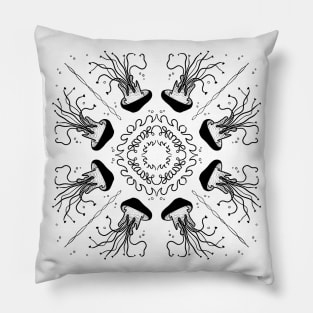 Jellyfish Mandala Pillow