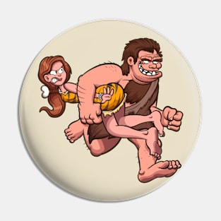 Caveman Kidnapping Cavewoman Pin