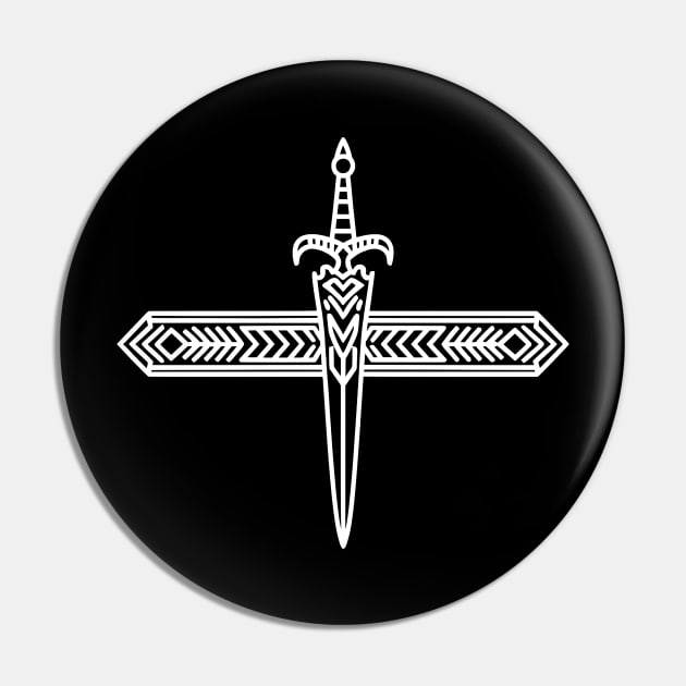 The Sword (White) Pin by WildyWear