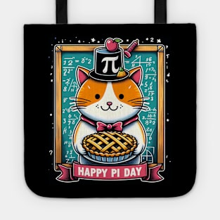 Pi day cat funny Kids, Men and Women and Teachers Math Tote