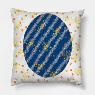 Tech blune abstract painting Pillow