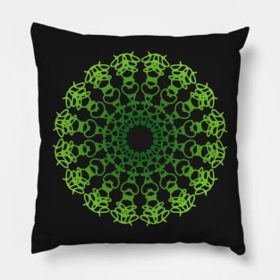 Green Mandala 004 Pillow