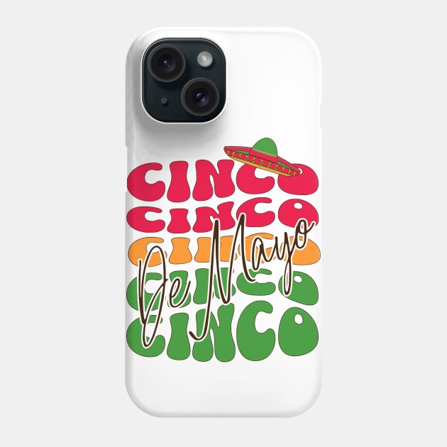 Cinco De Mayo Typography Phone Case by Odetee