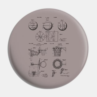 Basketball Lovers Gift - Patent Blueprints Pin