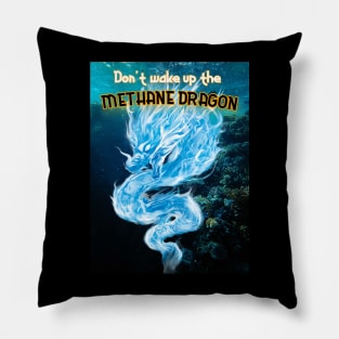 Methane Dragon Climate Change COP26 Glasow Pillow