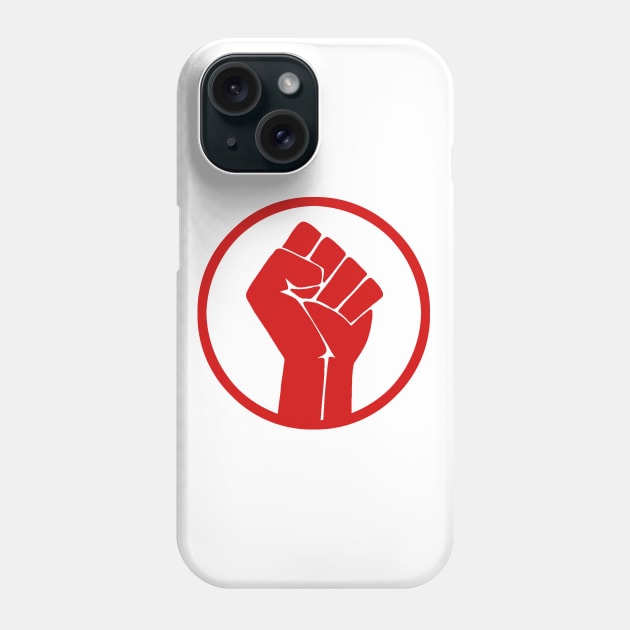 Raised fist - Red Phone Case by valentinahramov