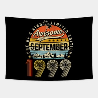 Awesome Since September 1999 Vintage 24th Birthday Tapestry