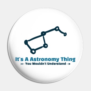 It's A Astronomy Thing funny design Pin