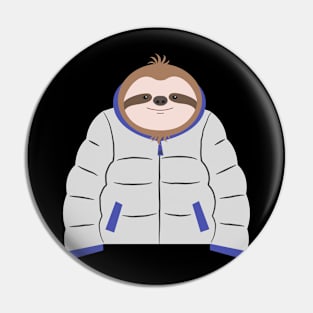 cool sloth with a jacket Pin