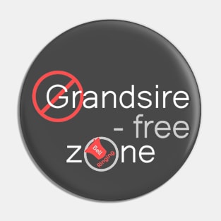 Bell Ringing - GRANDSIRE-FREE ZONE - white text Pin