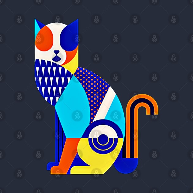 Vintage Abstract Cat by Black Cat Alley