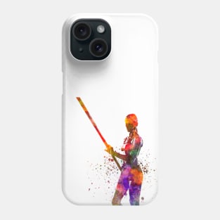 pole vault in watercolor Phone Case