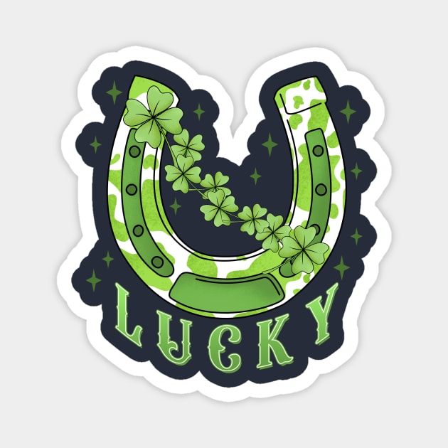 Green Lucky Horse Shoe Magnet by Anonic