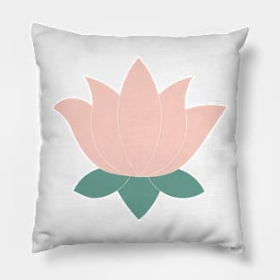 Pink Lotus Flower Pillow