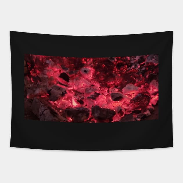 Raked over Red Hot Coals Tapestry by laceylschmidt