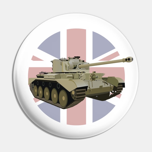 Comet WW2 British Tank Pin by NorseTech