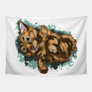 Playful cat Tapestry