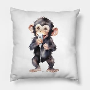 Chimpanzee Singing Pillow