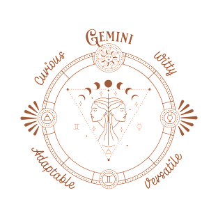 Gemini Zodiac Design T-Shirt