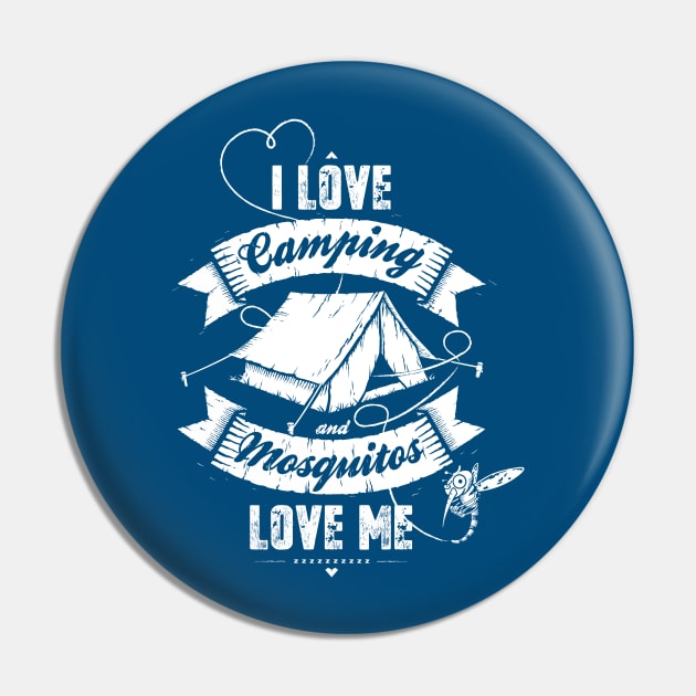 I Love Camping Pin by JORDYGRAPH