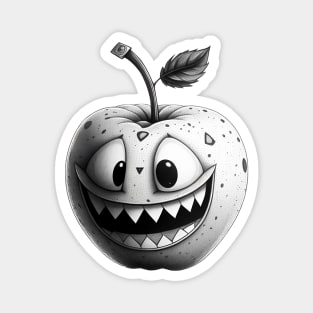 Cartoon jaws apple Magnet