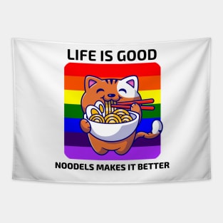 Life is good Noodles makes it better Tapestry