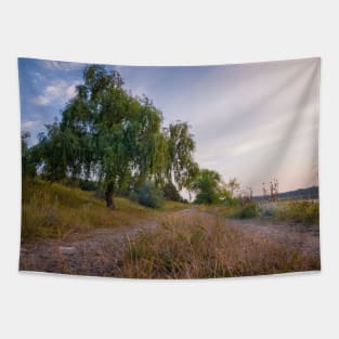 willow near country road Tapestry