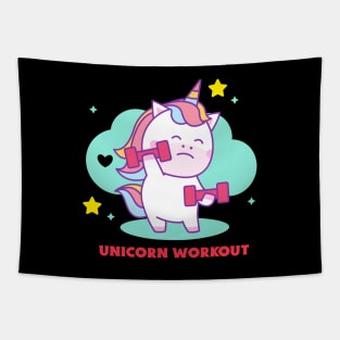 Unicorn Workout | Cute Baby Tapestry